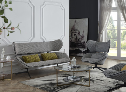 Polsterbank Sitzbank Bank Sitzbank Sitzmöbel Design Sofa Stoff Relax Couch 130cm